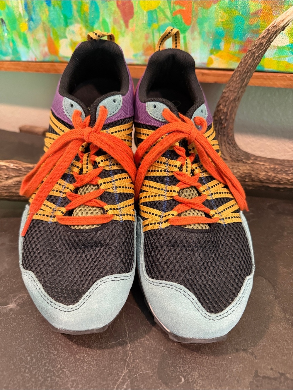 Merrell Teal, Purple & Orange Multicolor Trail Sneakers - Picture 2 of 5